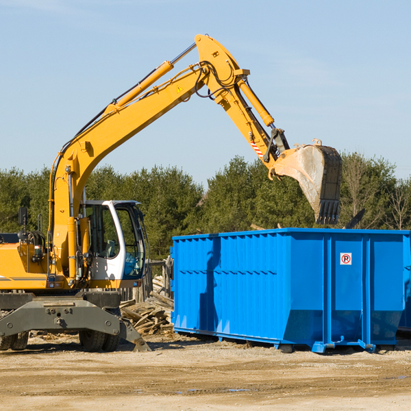 what size residential dumpster rentals are available in Sims